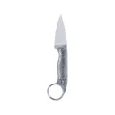 KA-BAR Elishewitz Pocket Tool (EPT) Fixed Blade Knife 2.5" Drop Point 425 Stainless Blade Stainless Steel Handle Silver - Ka-Bar