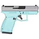 Derya DY9Z 9mm Luger Pistol 3.5" Barrel 15+1 Round Silver Slide Robin Egg Blue Grip Robin Egg Blue Frame - Derya