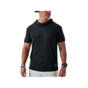 Burlebo Men's Performance Short Sleeve Hoodie Black 2XL - Burlebo