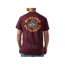 Burlebo Men's Duck Down Short Sleeve Crew Neck T Shirt Maroon 2XL - Burlebo