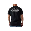 Burlebo Men's Outdoors Logo Short Sleeve Crew Neck T Shirt Black 2XL - Burlebo
