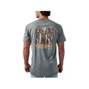Burlebo Men's Camo Duck Dogs Short Sleeve Crew Neck T Shirt Dark Heather Gray Medium - Burlebo