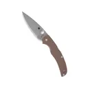 Spyderco Sprint Run Native Chief Pocket Knife 4.08" Drop Point CPM 15V Stonewashed Blade G-10 Handle Brown - Spyderco