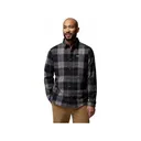 Columbia Men's Pitchstone Stretch Flannel Shirt Black Macro Tartan/Black 2XL - Columbia
