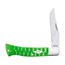 Case Axe Handle Pocket Knife 2.74" Clip Point Tru-Sharp Polished Blade Gator Jigged Bone Handle Bright Green - Case