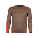 Gamehide Men's High Performance Long Sleeve Crew Neck T Shirt Tan/Orange Medium - Gamehide