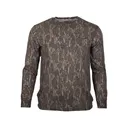 Gamehide Men's Woodsman Long Sleeve Crew Neck T Shirt Mossy Oak Bottomland Large - Gamehide