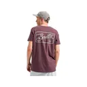 Beretta Men's Retro Patch Short Sleeve Crew Neck T Shirt Bordeaux XL - Beretta