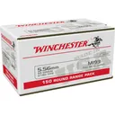 Winchester White Box USA M193 5.56x45mm NATO Ammo 55 Grain Full Metal Jacket Box of 150 - Winchester