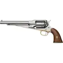 Pietta 1858 Remington New Model Army Black Powder Revolver 44 Caliber 8" Stainless Barrel Stainless Frame Walnut Grip - Pietta