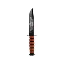 KA-BAR 250th USA Commemorative Fixed Blade Knife 7" Clip Point 1095 Cro-Van Black Powder Coat Blade Stacked Leather Handle Brown - Ka-Bar