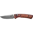 Benchmade Hunt Slipridge Pocket Knife 3.5" Drop Point CPM MagnaCut Satin Blade Stabilized Wood Handle Brown - Benchmade