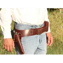 Hunter Buscadero Cap and Ball Revolver Gun Belt Leather Brown Medium - Hunter