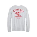 Benelli Men's All American Long Sleeve T Shirt White 3XL - Benelli