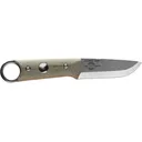 White River Knives Firecraft PKO Fixed Blade Knife 3.7" Drop Point CPM S35VN Stonewashed Blade Canvas Micarta Handle Green - White River Knives