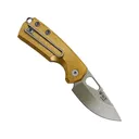 GiantMouse ACE Tipsy Pocket Knife 1.9" Drop Point Bohler N690 Stonewashed Blade Brass Handle - Giantmouse