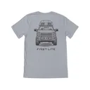 First Lite Men's Full Tank Short Sleeve Crew Neck T Shirt Gray Heather 2XL - First Lite