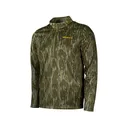Muddy Outdoors Men's TRX Performance Quarter Zip Shirt Mossy Oak Bottomland Medium - Muddy Outdoors