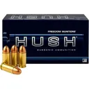 Freedom Munitions Hush Subsonic 45 ACP Ammo 250 Grain Full Metal Jacket Box of 50 - Freedom Munitions