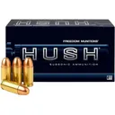 Freedom Munitions Hush Subsonic 9mm Luger Ammo 165 Grain Full Metal Jacket Box of 50 - Freedom Munitions