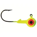 Big Bite Baits Double Dot 2 Color 1/16oz Round Ball Jighead Lime/Chartreuse - Big Bite Baits
