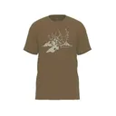 MeatEater Men's Muley Skull Short Sleeve Crew Neck T Shirt Coyote Heather XL - Meateater