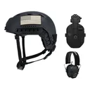 Walker's Non-Ballistic Bump Helmet with Razor Slim Electronic Ear Muffs and ARC Mount Black - Walker's