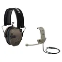 Walker's Razor Slim Low Profile Electronic Ear Muffs with Com Link Flat Dark Earth - Walkers Game Ear
