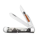 Case Trapper Sportsman Series Pocket Knife 3.27" Clip Point, Spey Tru-Sharp Mirror Polished Blade Bone Handle - Case