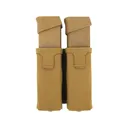 Haley Strategic Double Pistol Magazine Pouch with MP2 Insert Nylon Coyote Brown - Haley Strategic