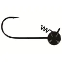 Big Bite Baits Fintwist Head Gamakatsu Hook 1/4oz Wacky Jighead Black - Big Bite Baits