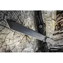 TOPS Knives Steel Eagle Fixed Blade Knife 11" Tanto Point 1095 High Carbon Alloy Blade Linen Micarta Handle Black - Tops Knives