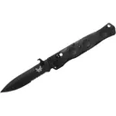 Benchmade Mini SOCP Pocket Knife 3.76" Partially Serrated Spear Point CPM S30V Black Blade G-10 Handle Black - Benchmade