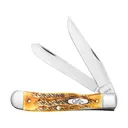 Case Trapper Pocket Knife 3.27" Clip Point, Spey Tru-Sharp Mirror Polished Blade 6.5 BoneStag Handle BoneStag - Case