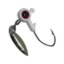 BoneHead Tackle BX Bladed 1/16oz Underspin Jighead White - Bonehead Tackle