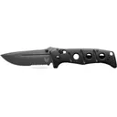 Benchmade Adamas Pocket Knife 3.78" Partially Serrated Drop Point CPM MagnaCut Gray Cerakote Blade G-10 Handle Black - Benchmade