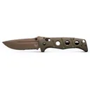 Benchmade Adamas Pocket Knife 3.78" Partially Serrated Drop Point CPM MagnaCut Flat Dark Earth Cerakote Blade G-10 Handle Ranger Green - Benchmade