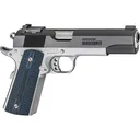 Les Baer Custom 1911 American Handgunner 45 ACP Pistol 5" Barrel 8+1 Round Blued Slide Blue Grip Stainless Frame - Les Baer Custom