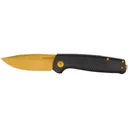 SOG Terminus SJ LTE Pocket Knife 2.9" Drop Point CPM S35VN Gold Blade Carbon Fiber/G-10 Handle Black - SOG Knives