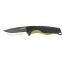 SOG Aegis FX Fixed Blade Knife 3.7" Drop Point 4116 Krupp Gray Blade Rubber Handle Black/Moss Green - SOG Knives
