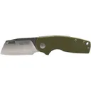 SOG Stout SJ Folding Knife 2.4" Cleaver Cryo D2 Stonewashed Blade G10 Handle Olive Drab - SOG Knives