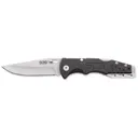 SOG Salute Mini Pocket Knife 3.1" Clip Point 8Cr13MoV Satin Blade G-10 Handle Black - SOG Knives
