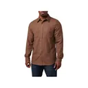 5.11 Men's Silverwood Solid Flannel Shirt Dark Earth Medium - 5.11 Tactical