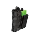 5.11 Double AR-15 Magazine Pouch with Bungee Cover Nylon Black - 5.11 Tactical
