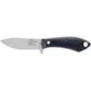 White River Knives Sendero Pack Fixed Blade Knife 3.25" Drop Point CPM S35VN Stonewashed Blade Burlap Micarta Handle Black - White River Knives