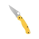 Spyderco Para Military 2 Lightweight Salt Pocket Knife 3.47" Drop Point CPM MagnaCut Satin Blade G-10 Handle Yellow - Spyderco