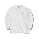 Carhartt Men's Loose Fit Heavyweight Long Sleeve Crew Neck Pocket T Shirt White Large - Carhartt