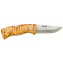 Helle Nipa Pocket Knife 2.7" Straightback 12C27 Sandvik Satin Blade Birch Handle Brown - Helle