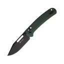 Ganzo Knives G-Lock Pocket Knife 3.5" Clip Point D2 Black PVD Blade G-10 Handle Green - Ganzo Knives