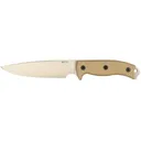 Ontario RAT 6 Fixed Blade Knife 5.5" Drop Point CPM S35VN Satin Blade Micarta Handle Tan - Ontario